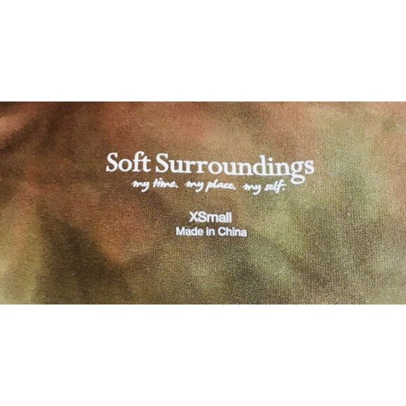 Soft Surroundings Half Sleeve Brown Orange Tie Dye Slits Tunic Dress Size XS - Picture 9 of 9